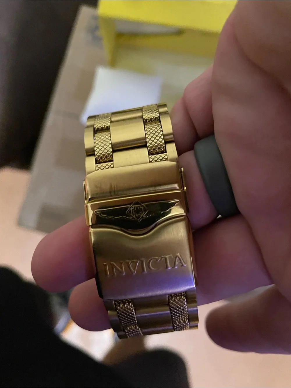 Invicta Men's Coalition Forces Gold-Tone Chronograph Watch – Dark Dial, 52mm